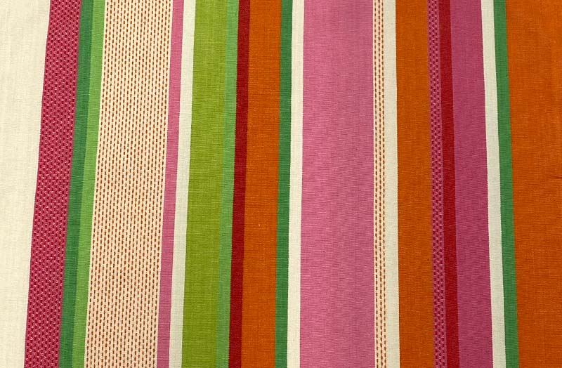 Cream, Pink, Orange Individual Stripe Place Mats - Colourful Table Mats