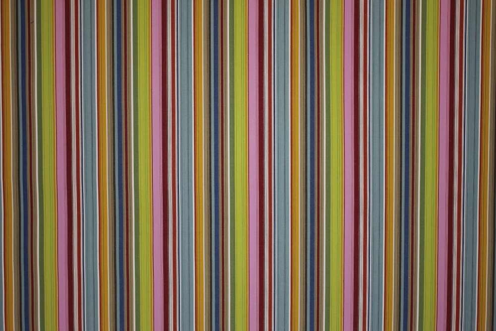 Pink Striped Oilcloth Fabrics | Wipeable Stripe Fabrics Parachuting Stripes