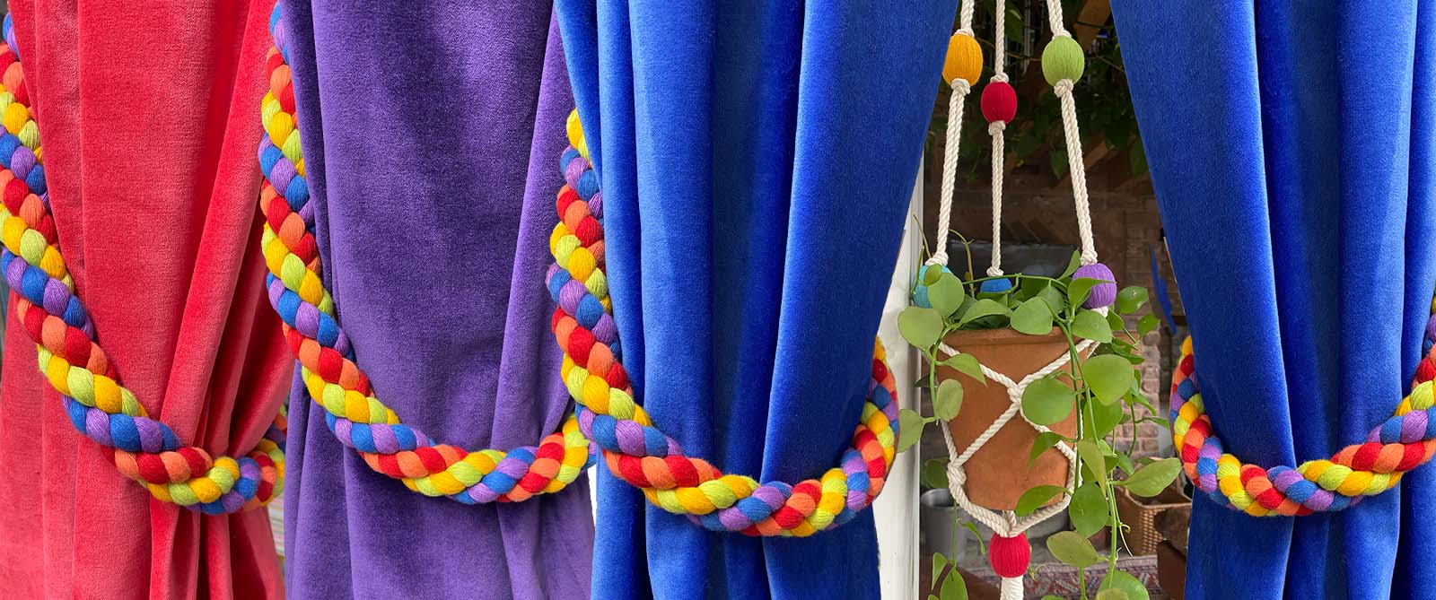 Multi Colour Curtain Tie Backs