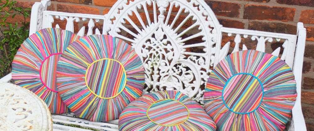 Round Gathered Cushions