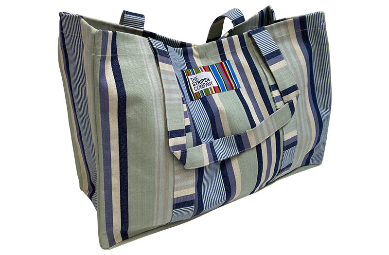 Pale Green, Denim, Navy, Cream Stripe Extra Large Beach Bags | The ...