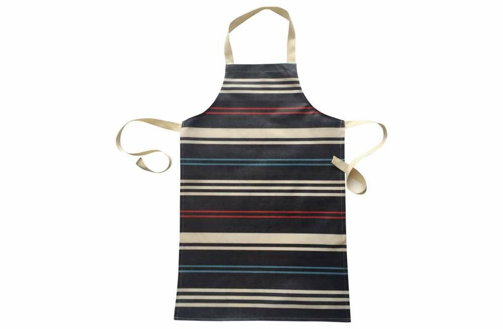Navy Blue Striped PVC Aprons for Children 