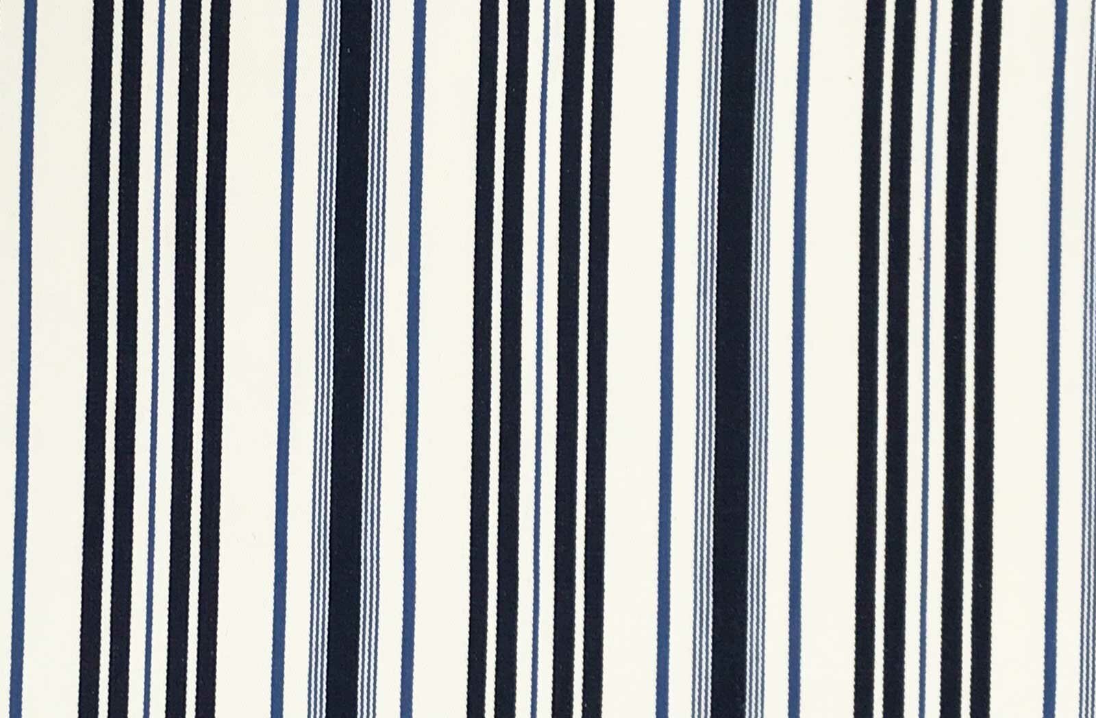 White and Blue Stripe Ticking Fabric