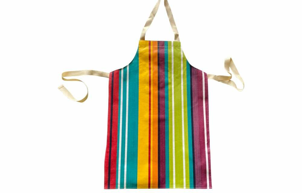 Bright Striped PVC Kids Aprons | Childrens Wipe Clean PVC aprons