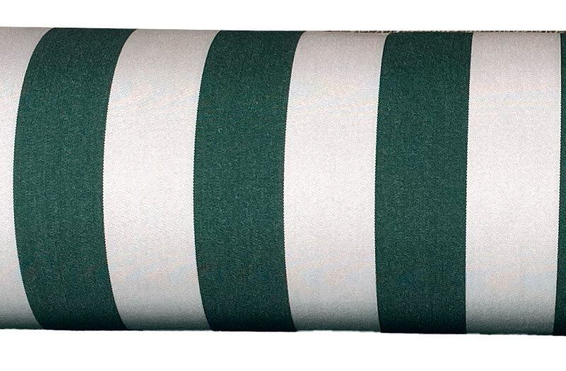 Dark Green, White Stripe Outdoor Fabric - Agora Fabrics at The Stripes Company