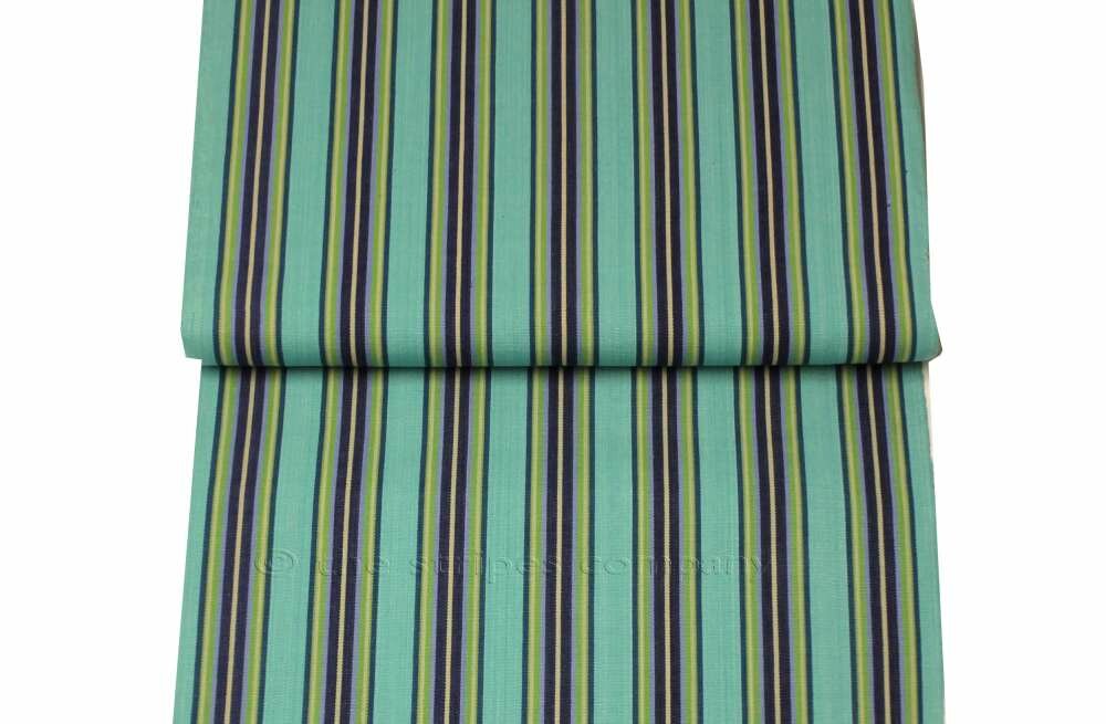 Turquoise Deckchair Canvas | Deckchair Fabrics | Striped Deck Chair Fabrics Fencing Stripe