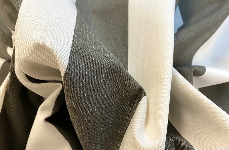 Wide Grey and White Striped Fabrics | Stripe Cotton Curtain Upholstery Fabrics
