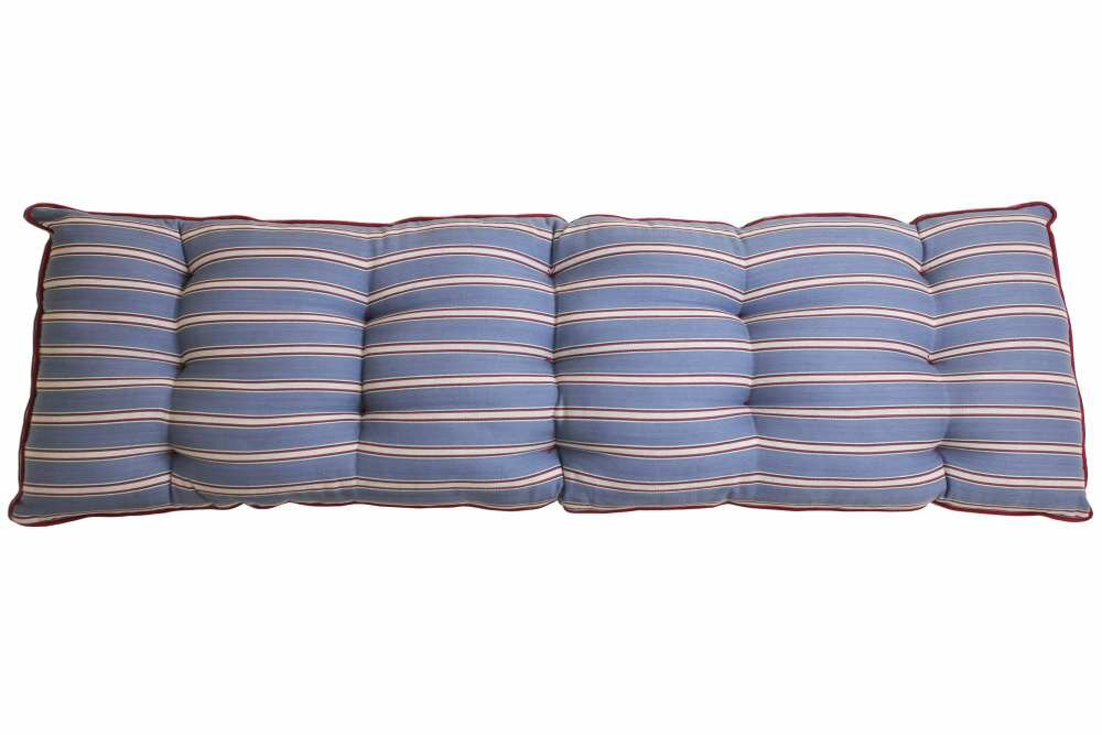 Blue Red Long Bench Cushions