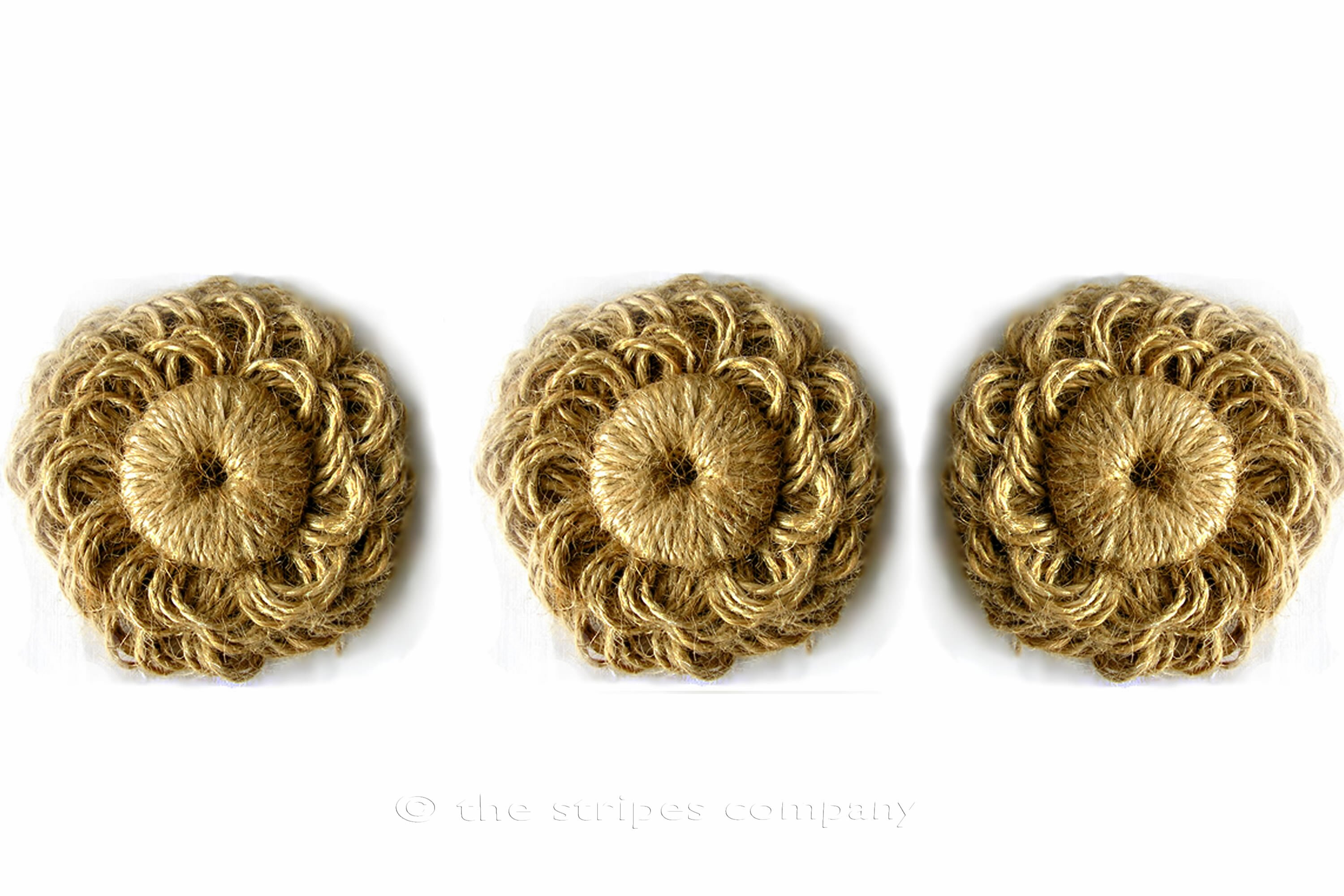 Natural Jute Flower Rosettes - Fabric Flowers - Fabric Rosettes