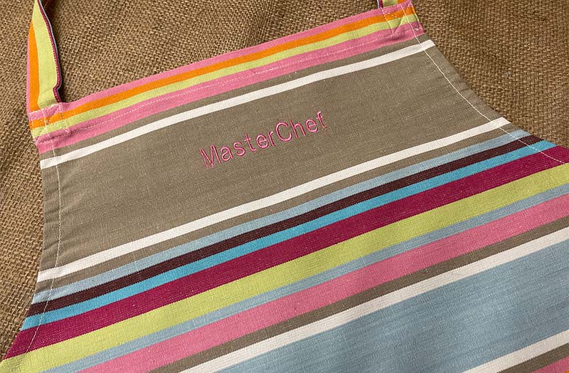 personalised striped aprons