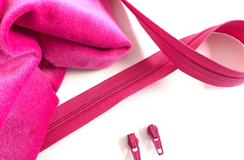 Pink Continuous Zips
