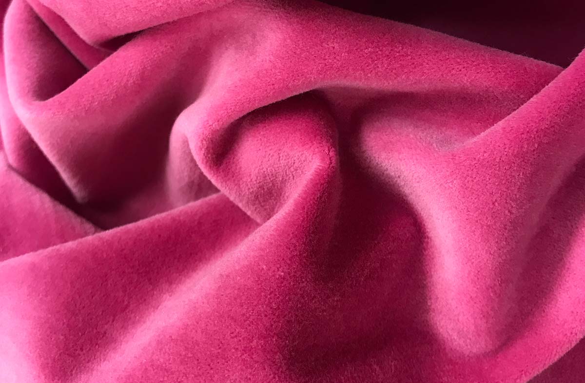 Pink Cotton Velvet Fabric, The Stripes Company
