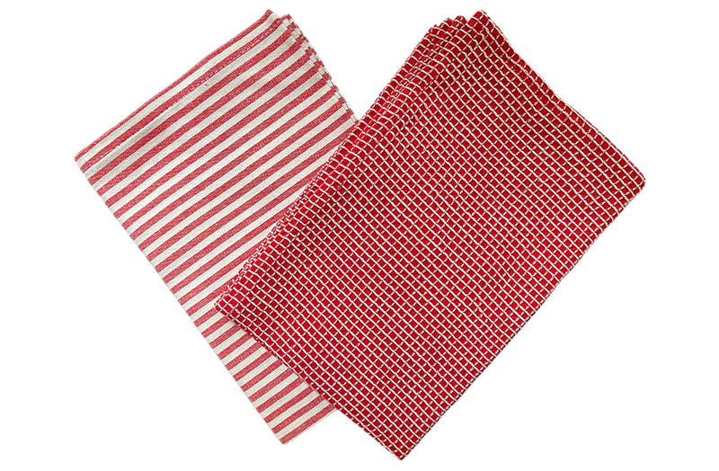 Red and White Tea Towels Set of The Stripes Company Australia