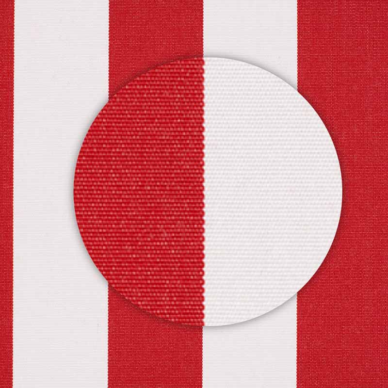 red and white stripe water resistant fabric