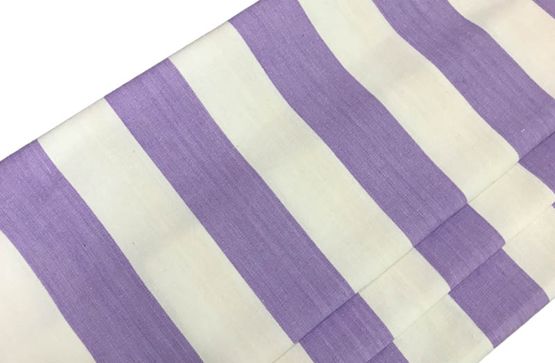 purple white stripe roman blind