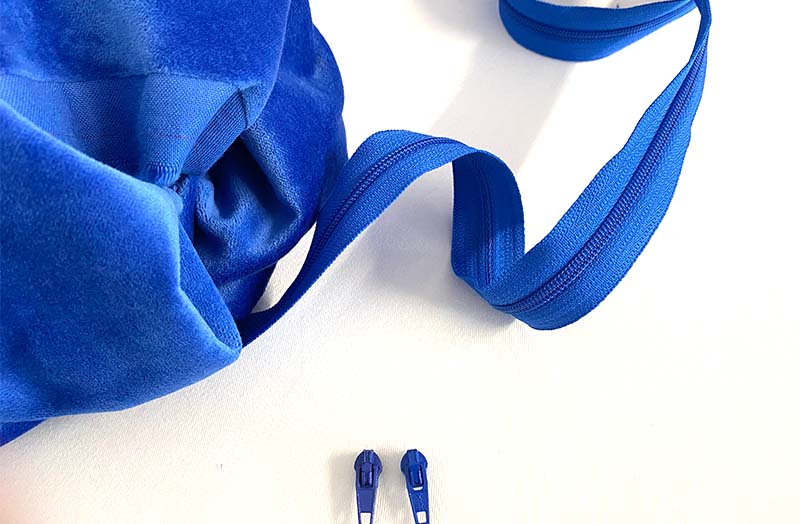 Blue Continuous Zips - Bright Royal Blue