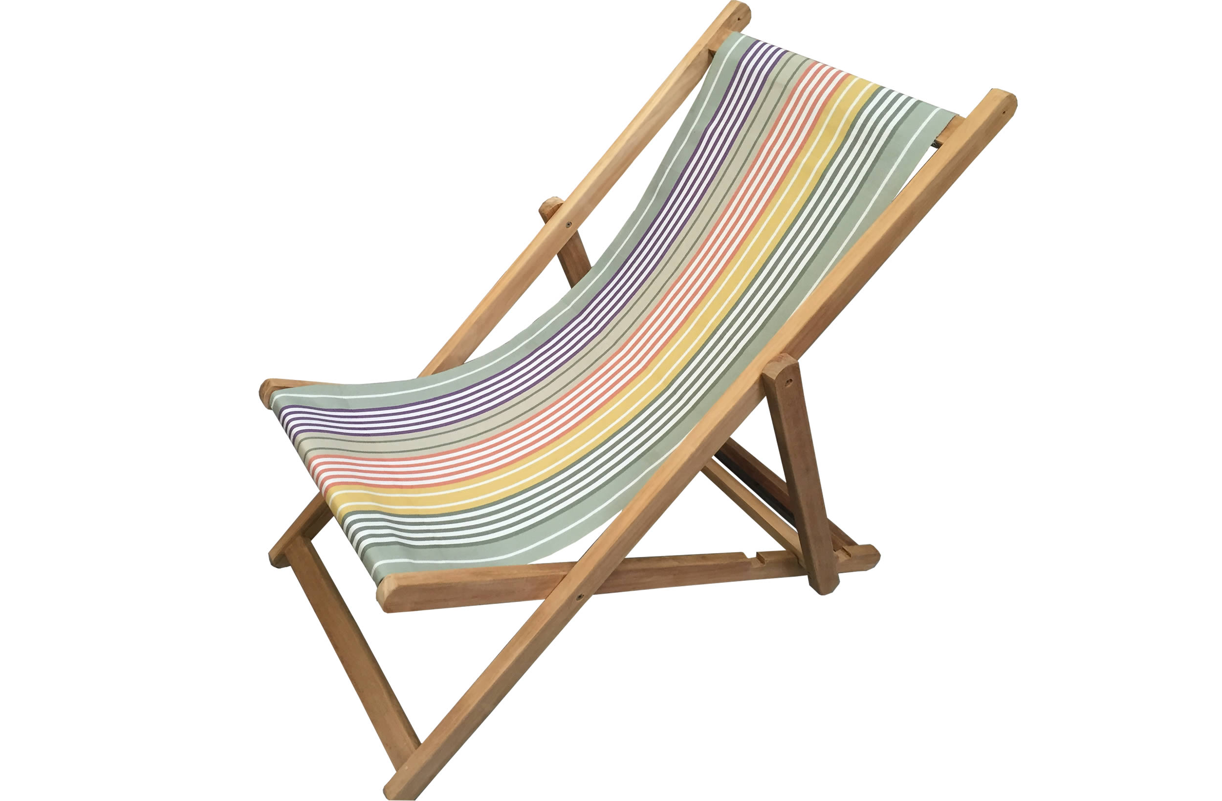 green striped deck chair