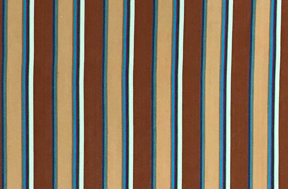 Chestnut and Peach Striped Fabric