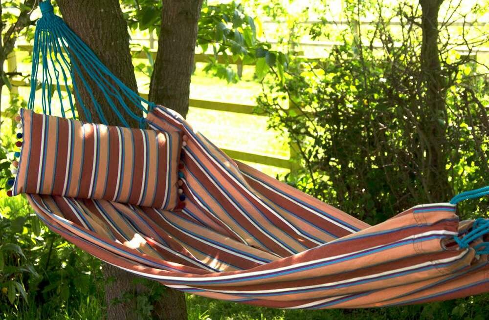 Chestnut, Peach, Off White Striped Hammocks 
