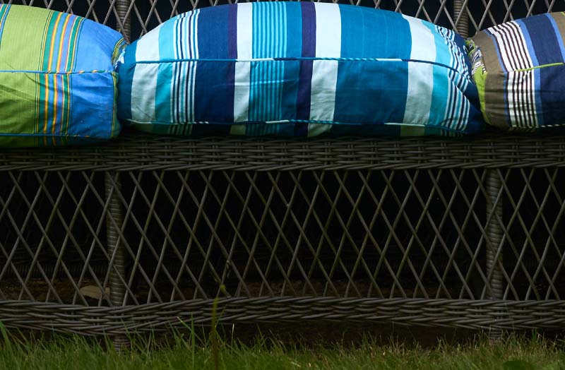 sofa seat cushion teal stripe