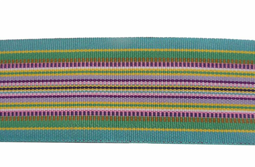 Stripe Grosgrain Ribbon Turquoise Multi Stripe