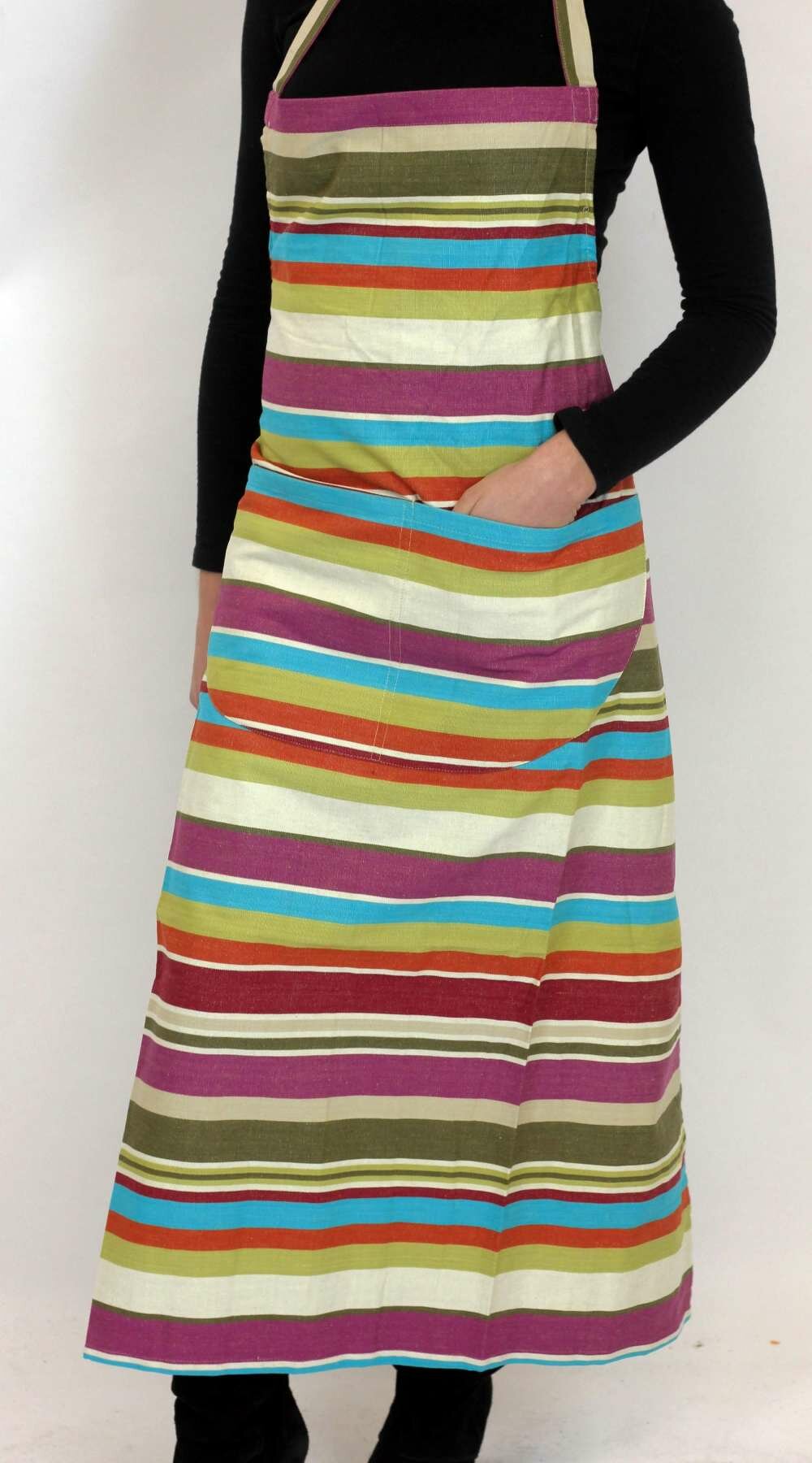 Cream Striped Aprons - Dressage