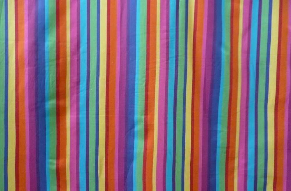 Multicolour Striped Fabric - Rummy