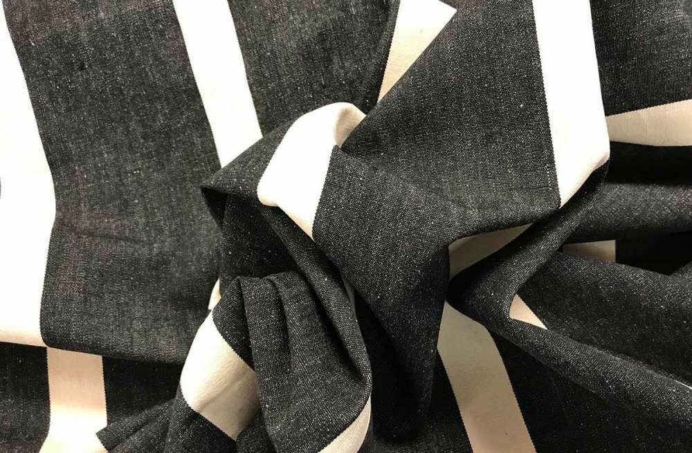 Judo Black Striped Fabric