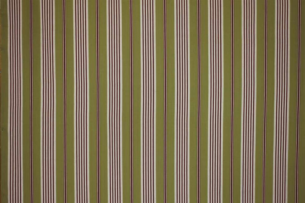 Olive Striped Oilcloth Fabrics | Wipeable Stripe Fabrics - Billiards Stripe