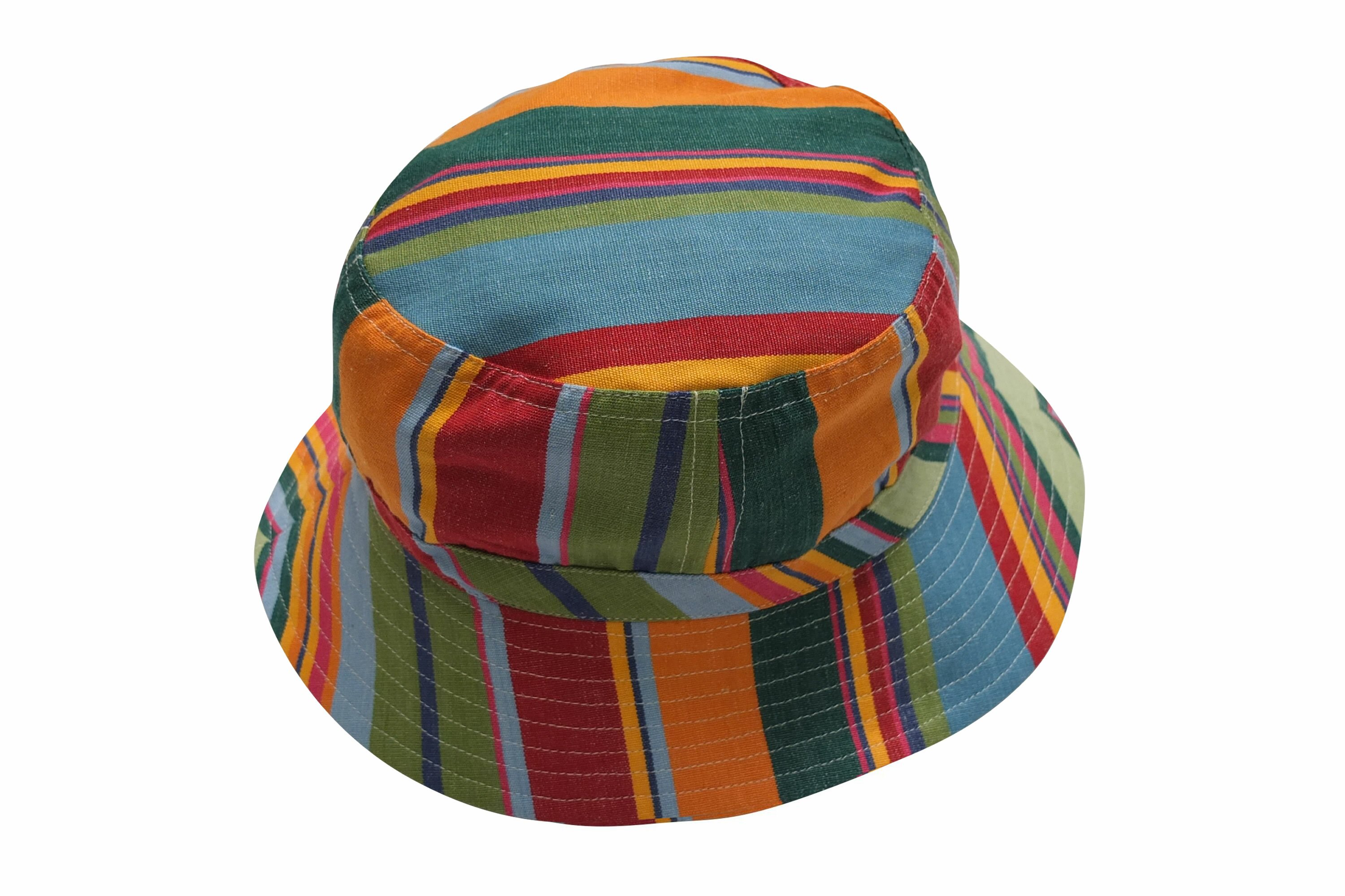 Bottle Green Striped Sun Hats | Sun Protection Hat Bowling Stripes