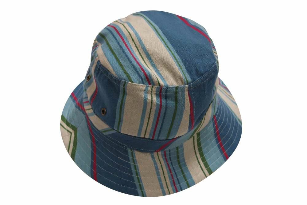Petrol Blue Striped Sun Hats | Sun Protection Hat | Sailing Stripe