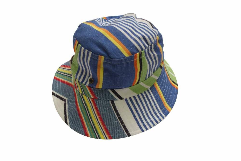 Denim Blue Striped Sun Hats | Sun Protection Hat | Tumbling Stripe