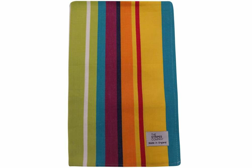 Turquoise Stripe Tea Towels | Striped Teatowels Turquoise Green Red Stripes