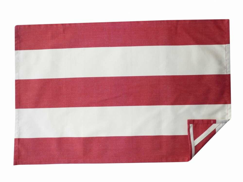 Red Stripe Tea Towels - Juggling Stripe