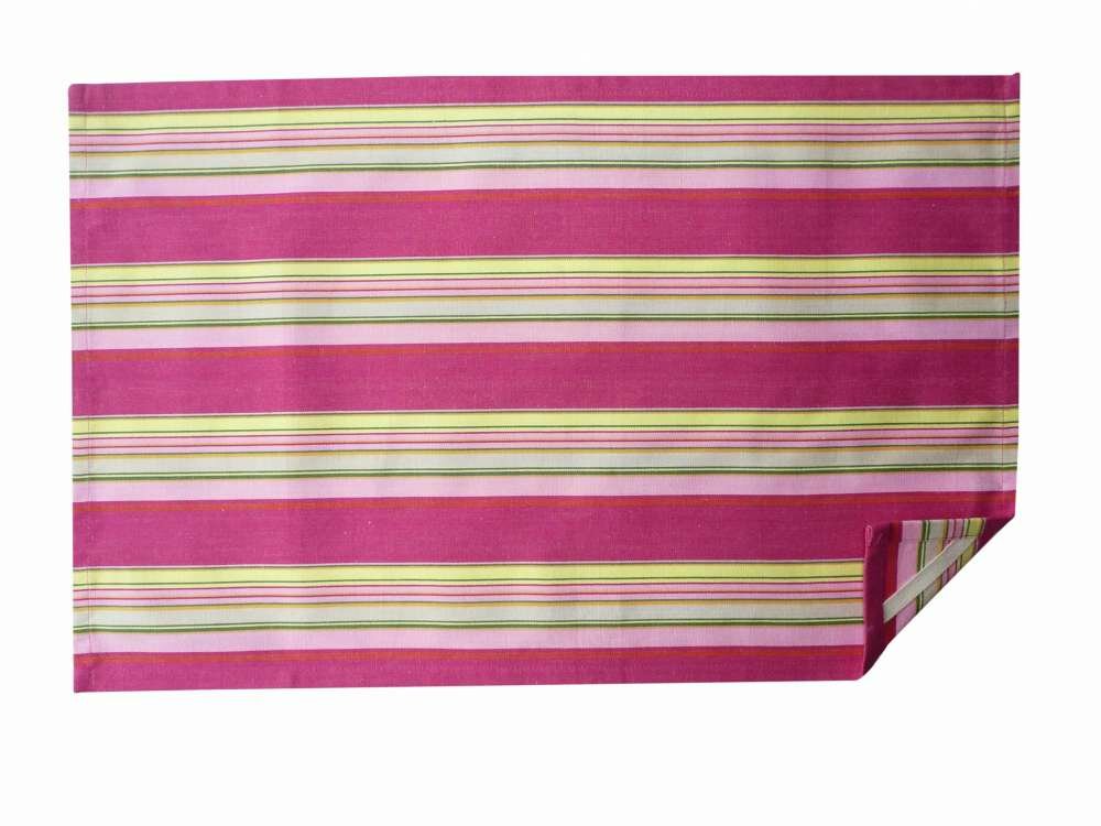 Bright Pink Stripe Tea Towels 