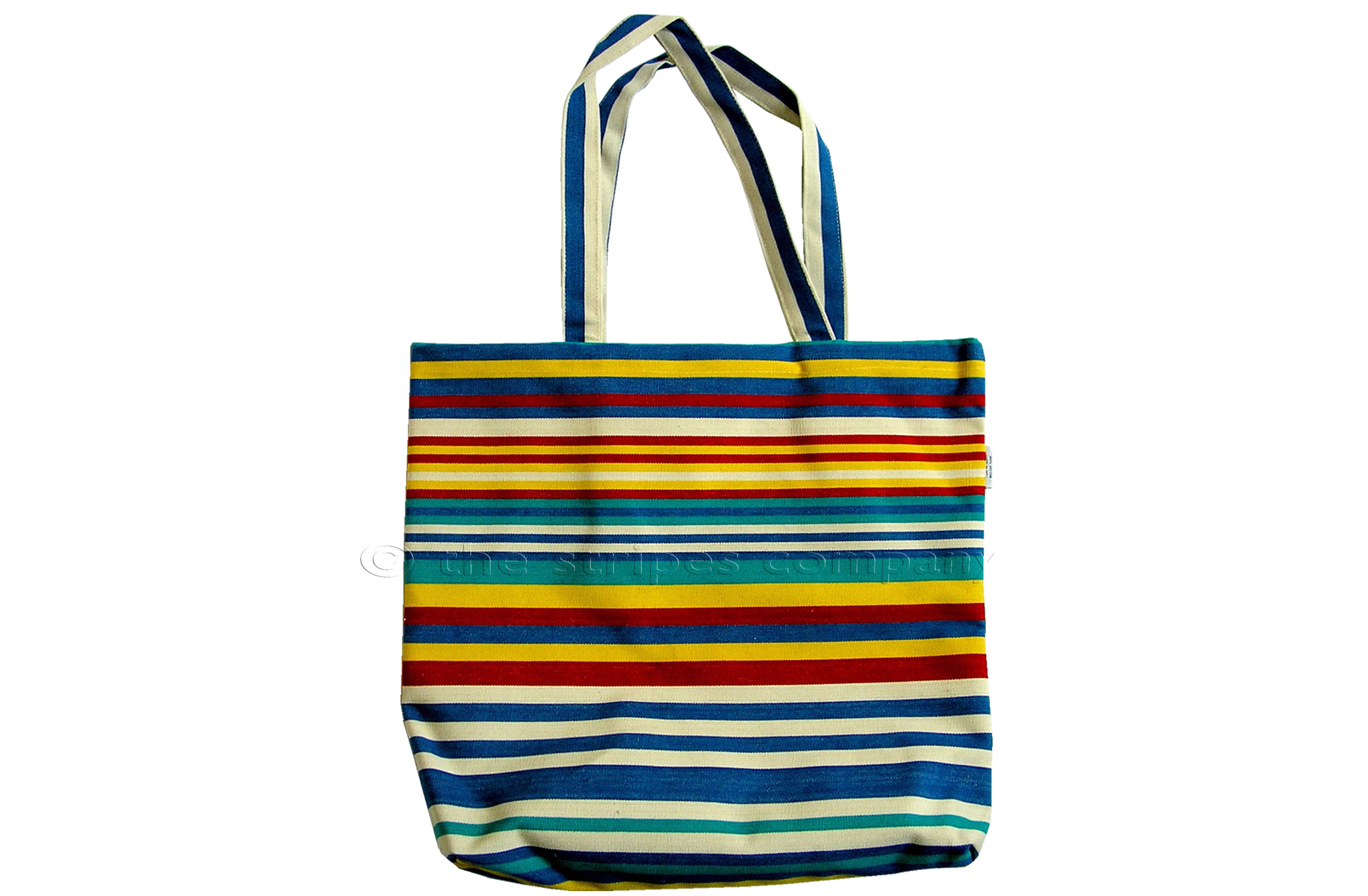 striped tote bag