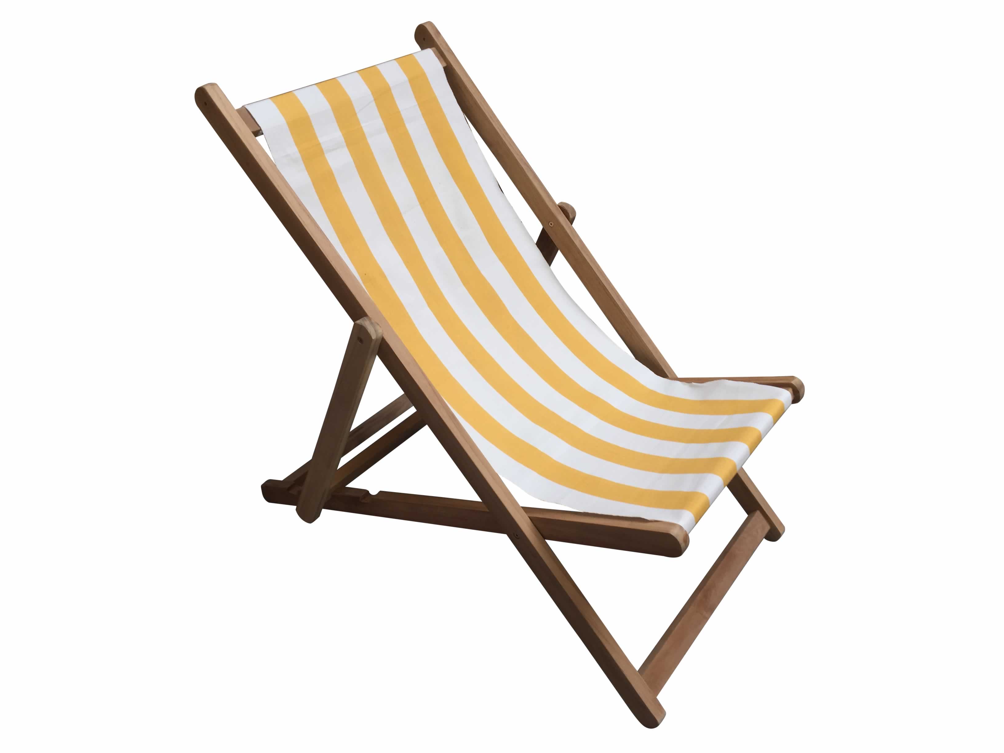 Yellow and White Stripe Deckchairs